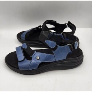 Wolky Cirro Sandals Womens Size 9.5 US 41 EU‎ Blue Adjustable Sporty Leather